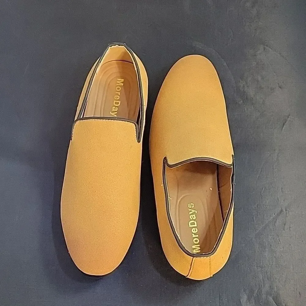 BRAND NEW MORE DAYS SUEDE ALMOND TOE SLIP-ON WOMEN